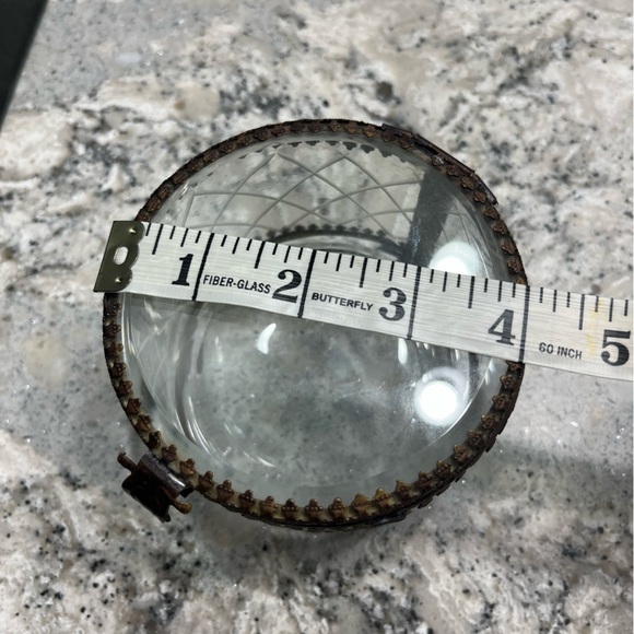 Brass & Cut Glass Jewelry / Vanity Box - Picture 3 of 7